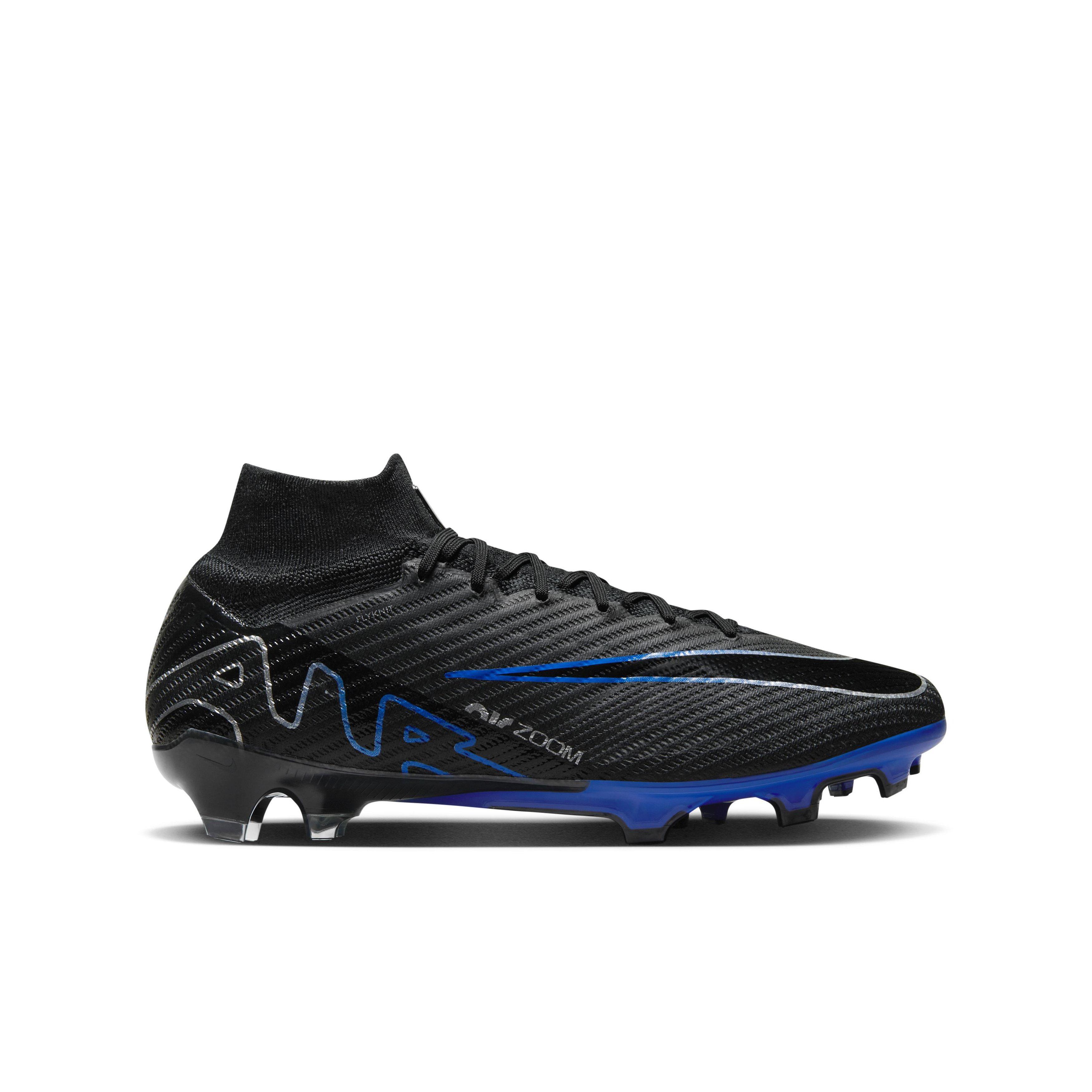 Nike Mercurial Superfly 9 Elite Firm Ground "Black/Hyper Royal/Chrome" Grade School Kids' Soccer Cleat